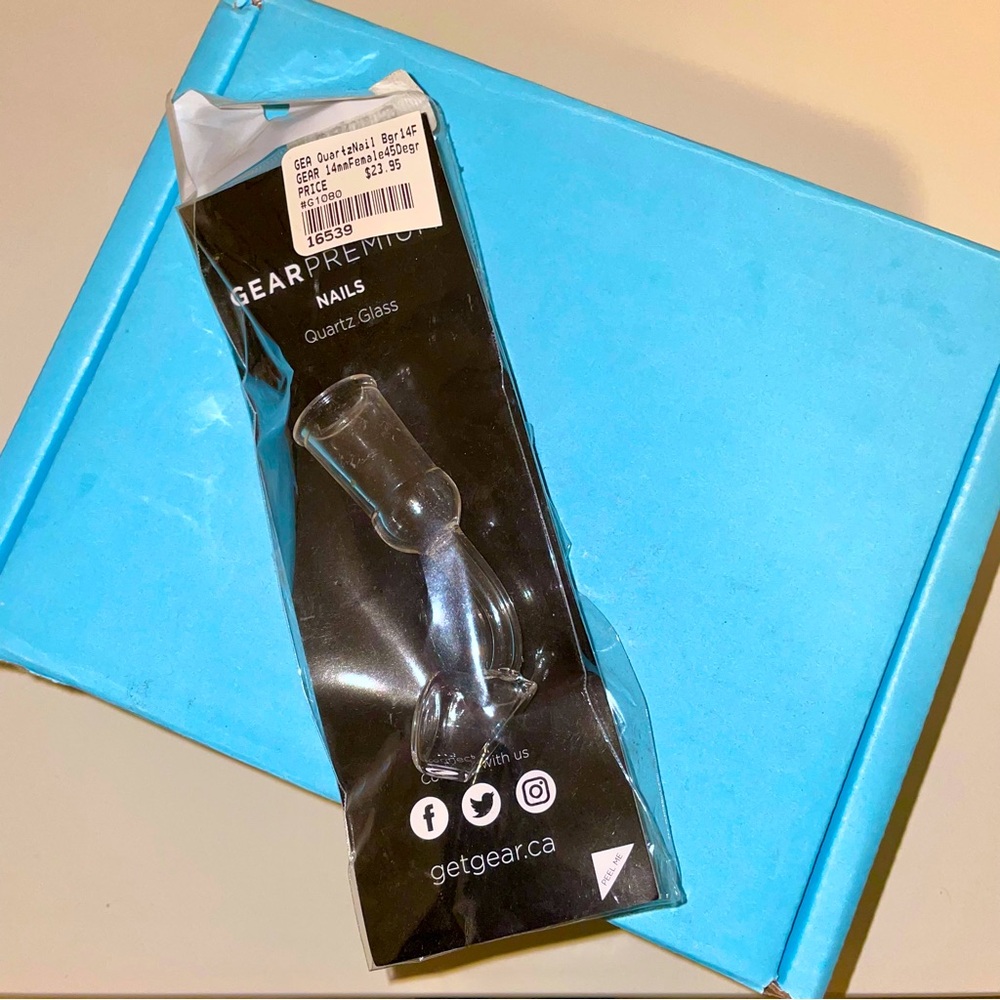 NEW! GEAR Quartz Nail Domeless Banger 14mm Female 45-degree G1080